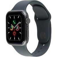 Apple Watch Series 5 40 mm aluminium kast space grey op sportbandje zwart [wifi]
