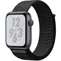 Apple Watch Nike+ Series 4 44 mm aluminium spacegrijs met geweven Nike sportbandje [wifi] zwart