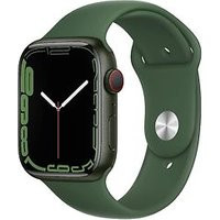 Apple Watch Series 7 45 mm kast van groen aluminium met klaver sportbandje [wifi + cellular]