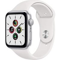 Apple Watch SE 44 mm kast van zilver aluminium met wit sportbandje [wifi]