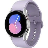 Samsung Galaxy Watch5 40 mm horlogekast van Grey Aluminium op Purple Sport Band S/M [Wi-Fi]
