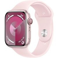 Apple Watch Series 9 45 mm aluminium kast roze op sportbandje M/L lichtroze [Wi-Fi + Cellular]
