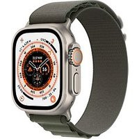 Apple Watch Ultra 49 mm kast van titanium op Medium groen Alpine-bandje [Wi-Fi + Cellular]