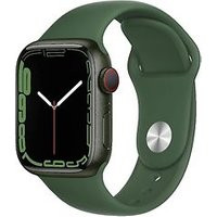 Apple Watch Series 7 41 mm kast van groen aluminium met klaver sportbandje [wifi + cellular]