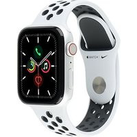 Apple Watch Nike Series 5 44 mm aluminium kast zilver op sportbandje van Nike pure platinum/zwart [wifi + cellular]