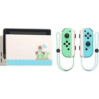 Nintendo Switch 32 GB [Animal Crossing: New Horizons Limited editie incl. controller blauw/groen, zonder software] wit