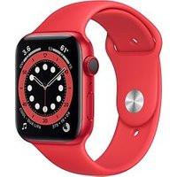 Apple Watch Series 6 44 mm kast van rood aluminium met rood sportbandje [wifi + cellular, (PRODUCT) RED Special Edition]