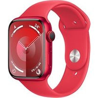 Apple Watch Series 9 45 mm aluminium kast rood op sportbandje M/L rood [Wi-Fi + Cellular, (PRODUCT) RED Special Edition]