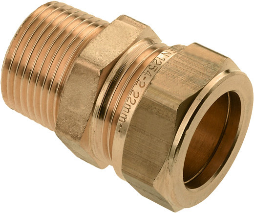 Bonfix knelkoppeling - Puntstuk - 1/4” x 6mm - Messing