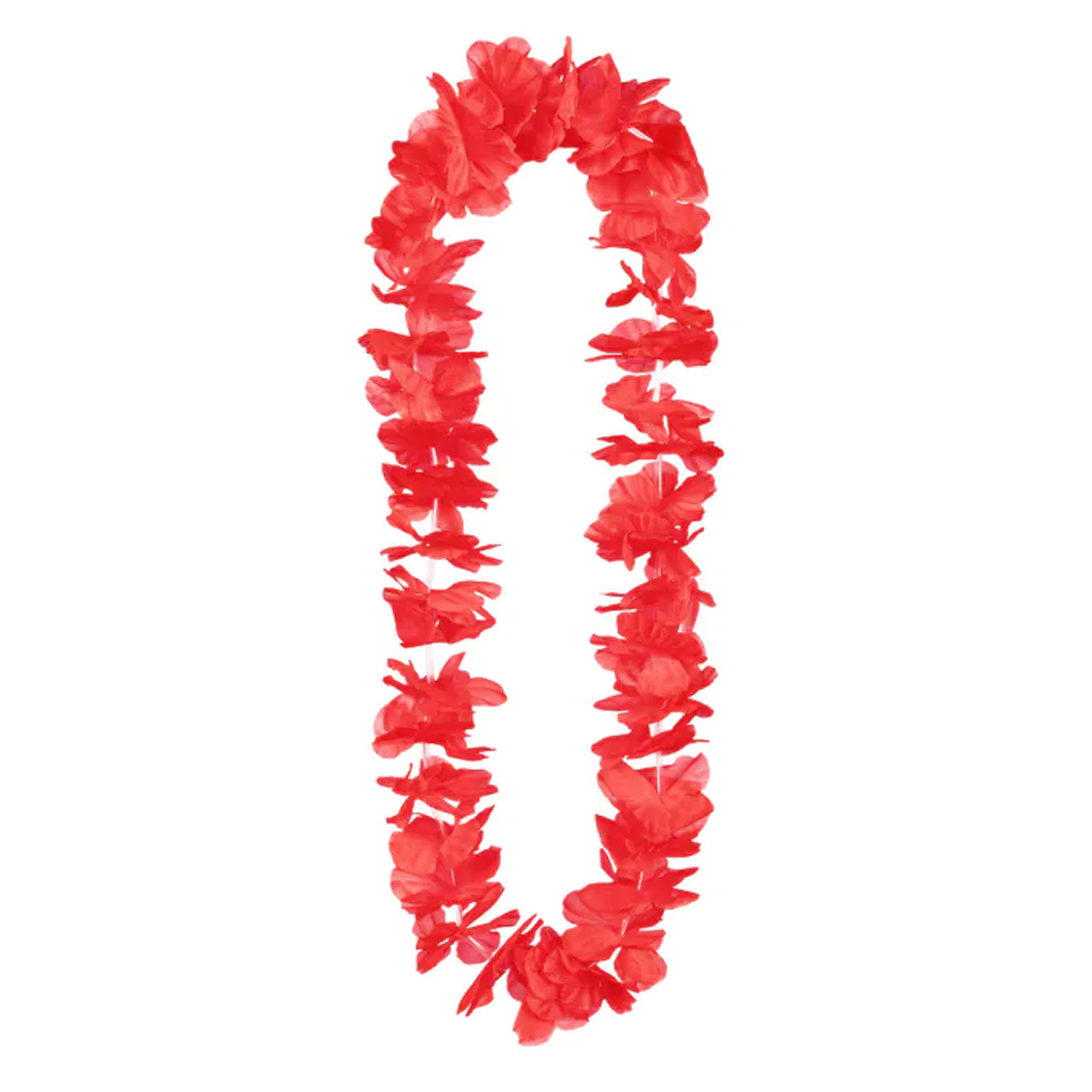 Toppers - Hawaii krans/slinger - Tropische kleuren rood - Bloemen hals slingers