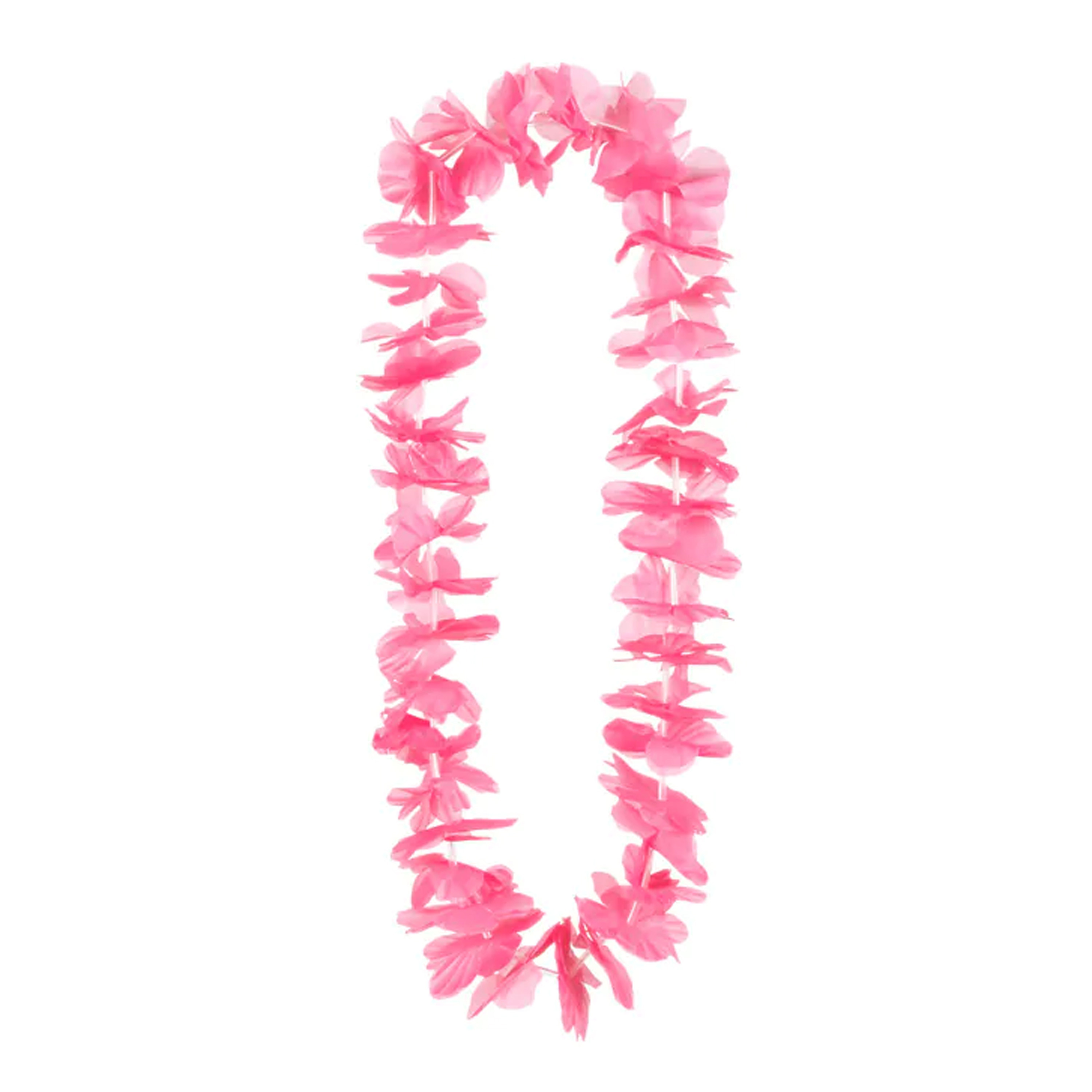 Toppers - Hawaii krans/slinger - Tropische kleuren roze - Bloemen hals slingers