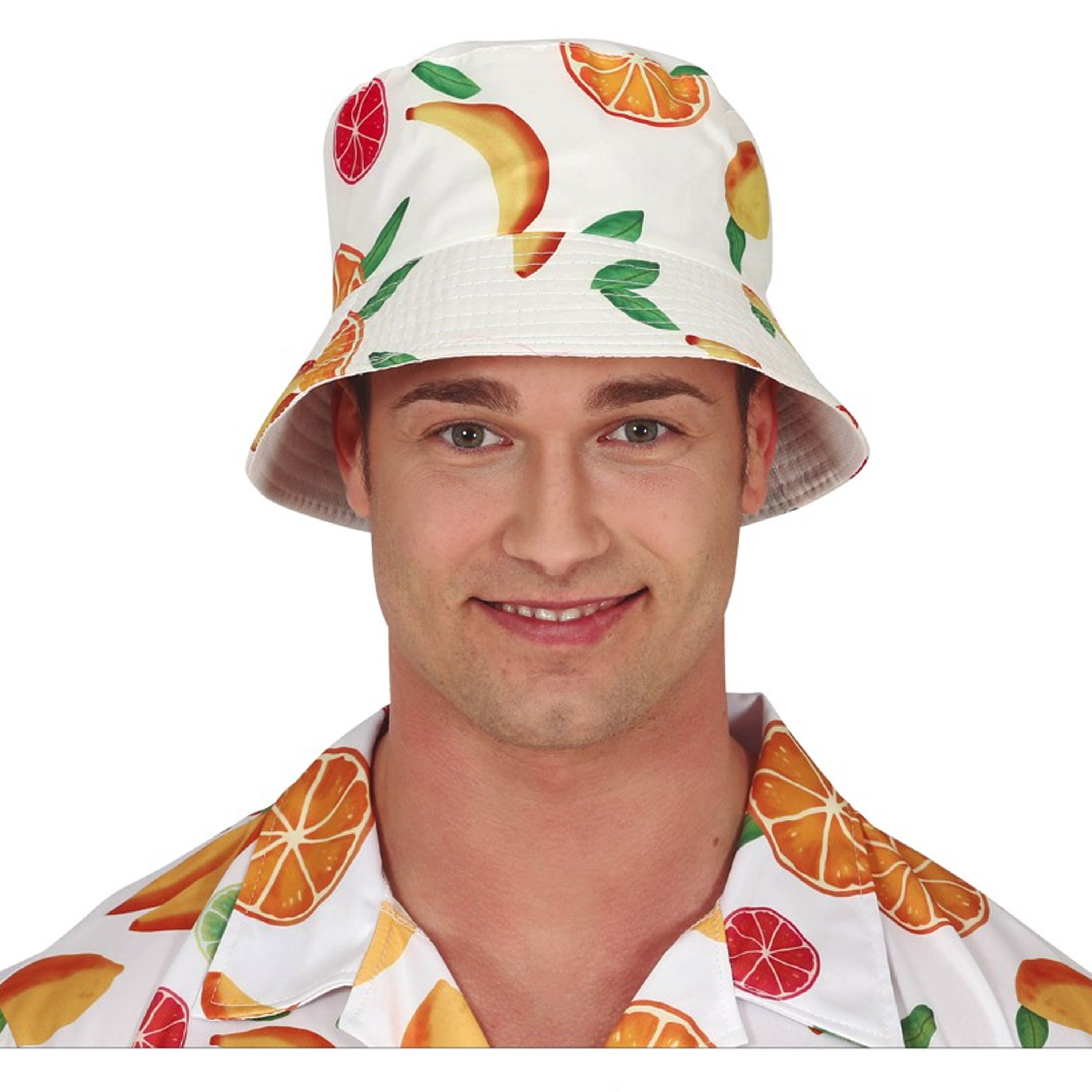 Toppers - Verkleed hoedje voor Tropical Hawaii party - zomers fruit print - volwassenen - Carnaval