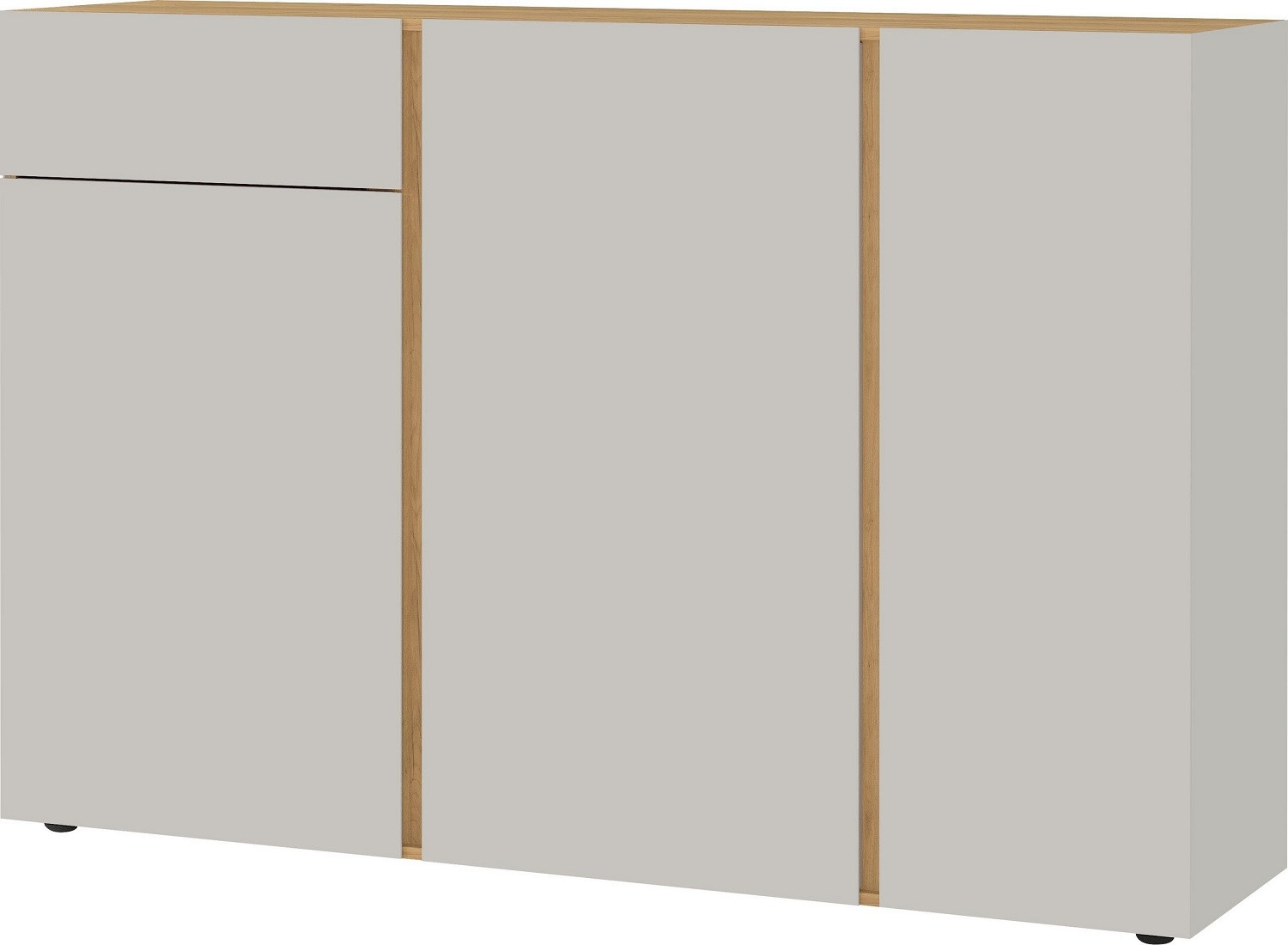 Dressoir Mesa 152 cm breed in Cashmere met navarra eiken