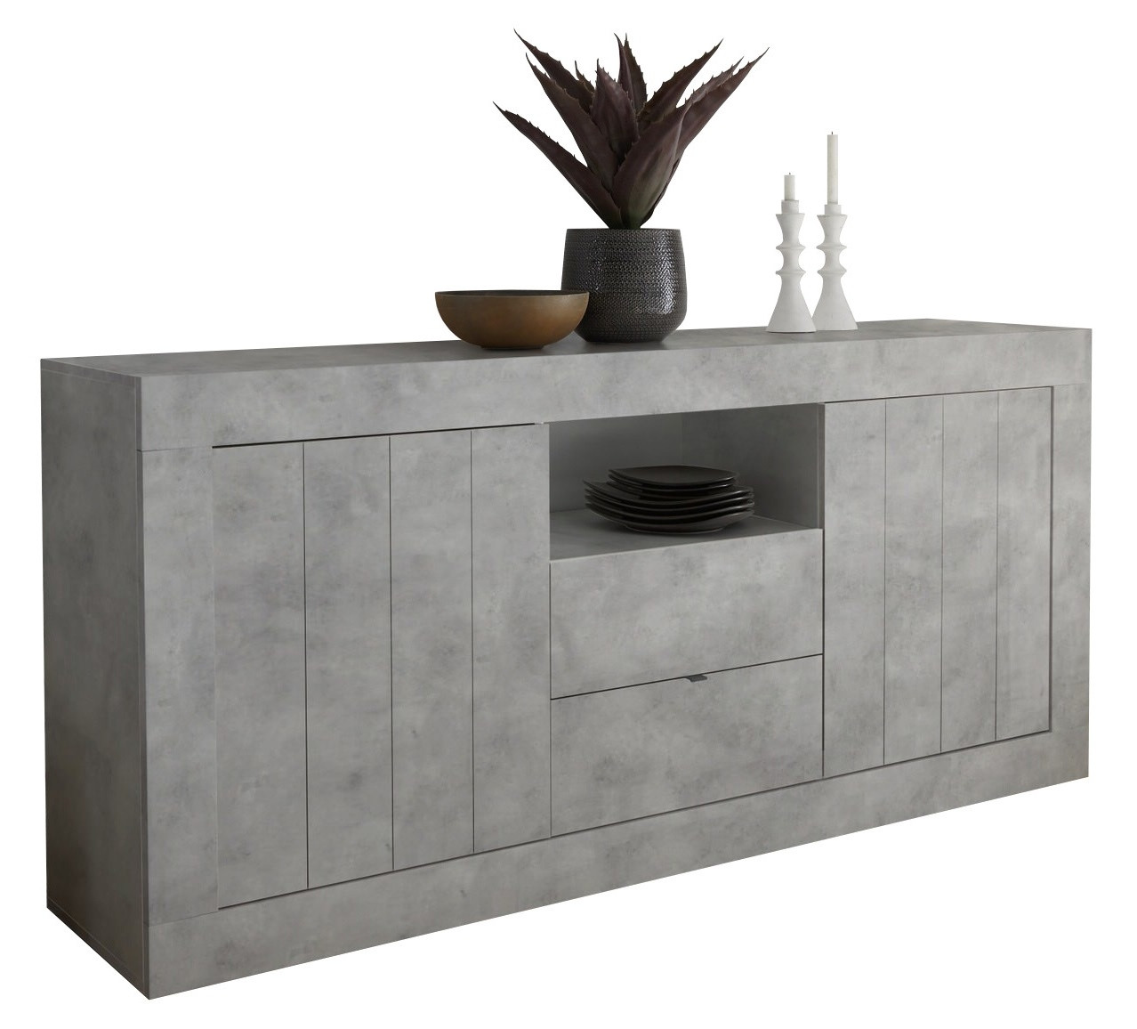 Dressoir Urbino 184 cm breed in grijs beton
