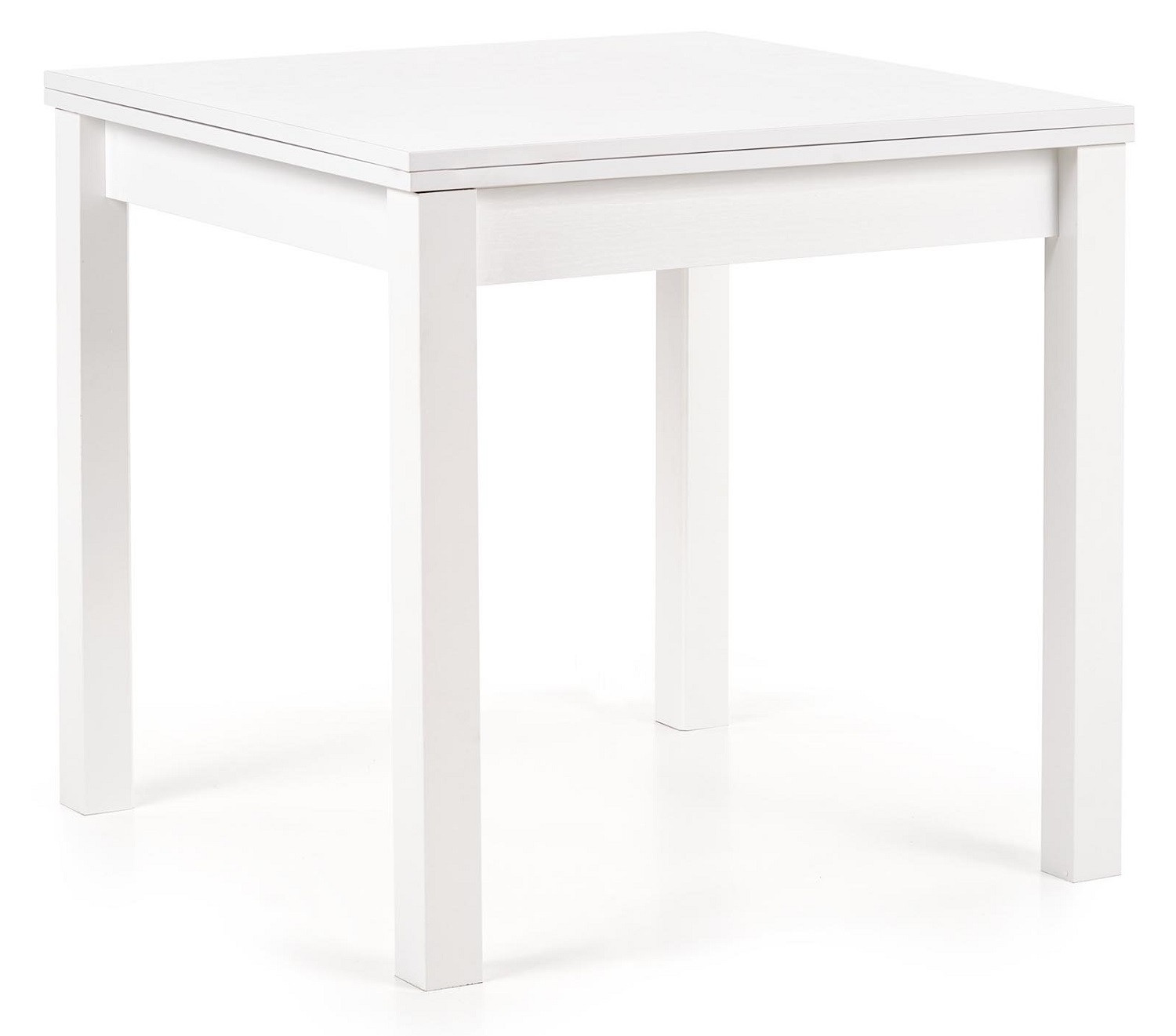 Vierkante eettafel Gracjan uitschuifbaar 80x80 cm wit