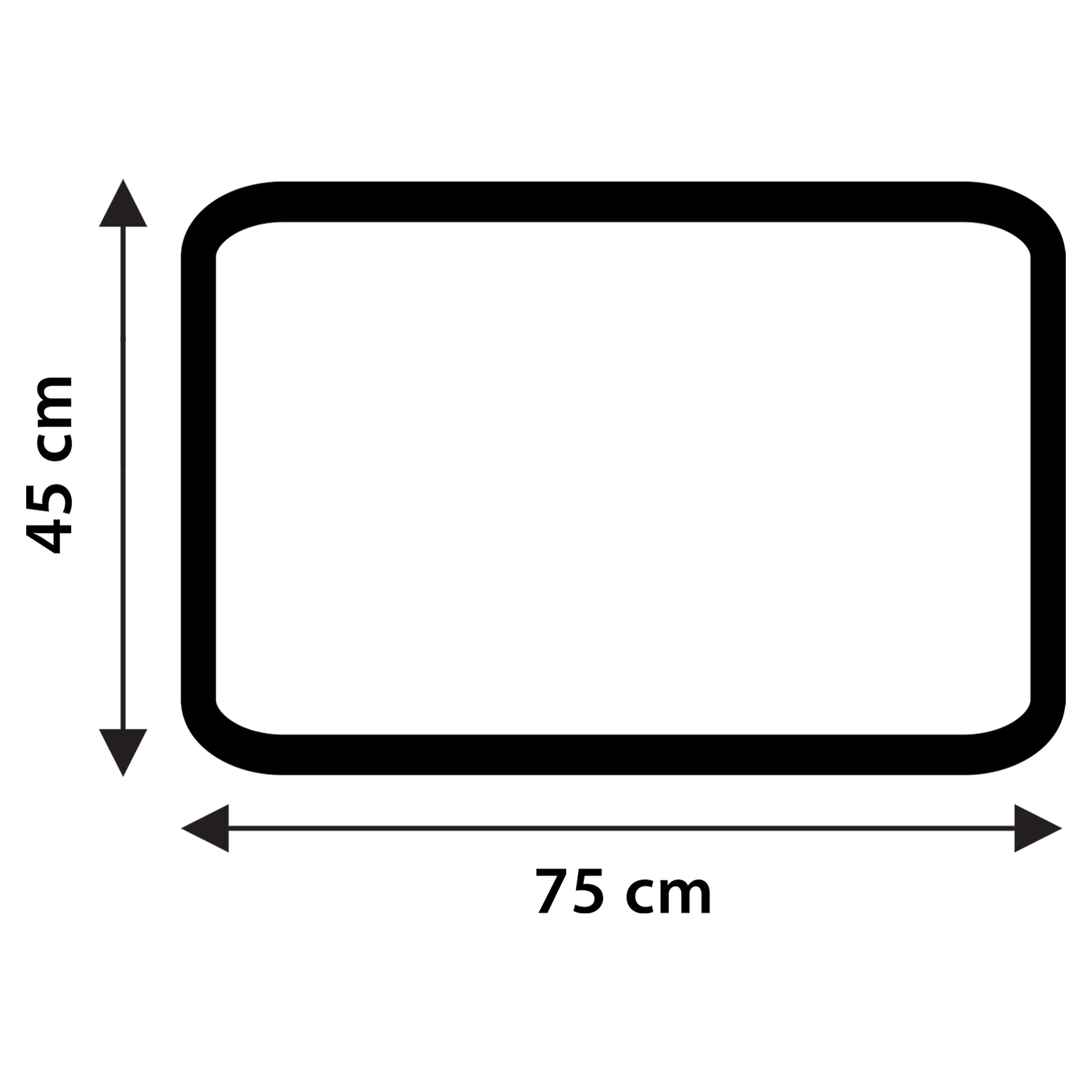 Differnz Stripes badmat geschikt voor vloerverwarming 100% katoen 45 x 75 cm grijs