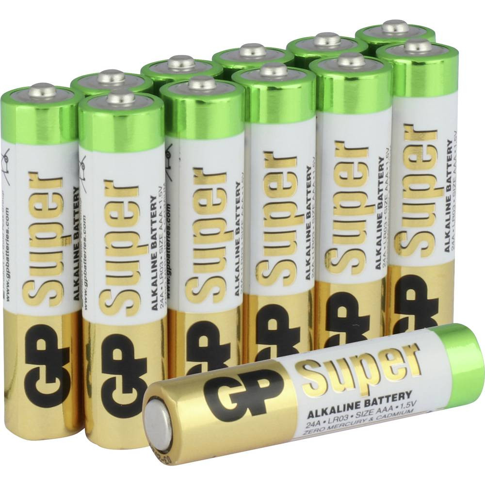 GP Batteries Super AAA batterij (potlood) Alkaline 1.5 V 12 stuk(s)