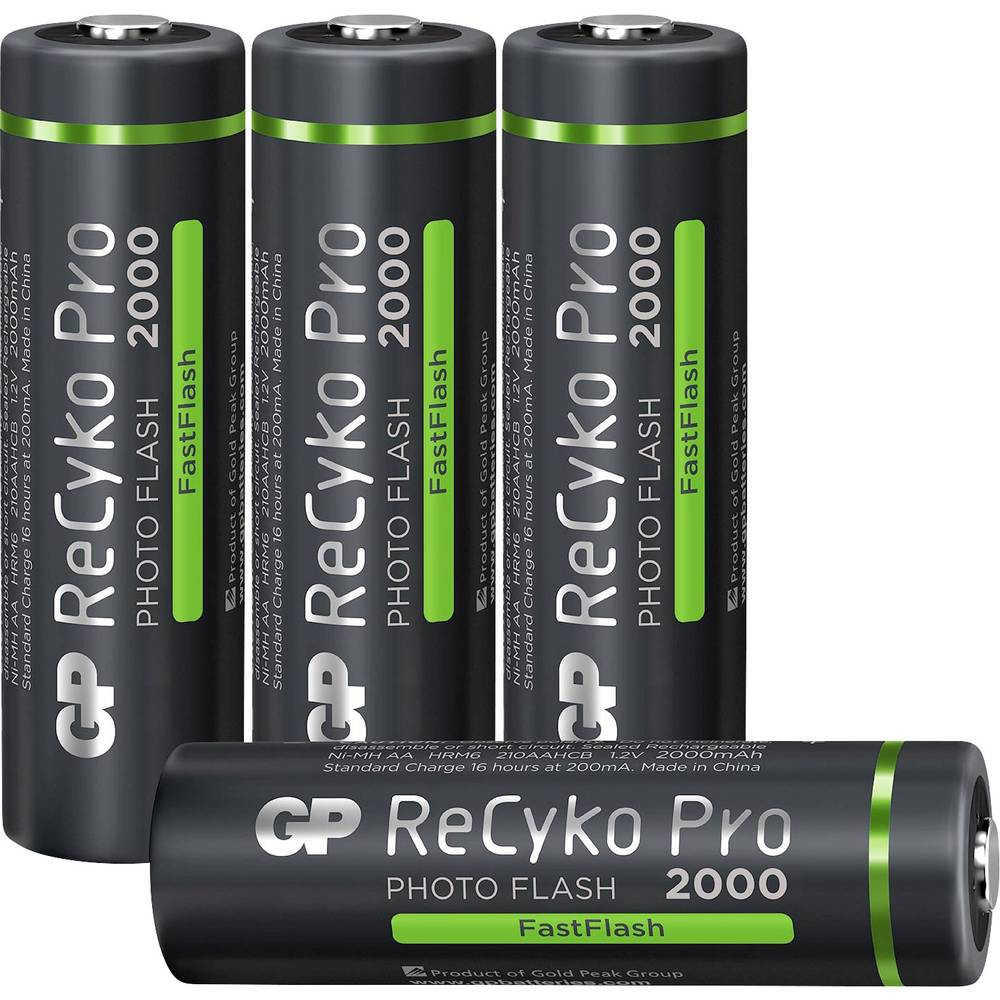 GP Batteries GPRCP200AA728C4 Oplaadbare AA batterij (penlite) NiMH 2000 mAh 1.2 V 4 stuk(s)