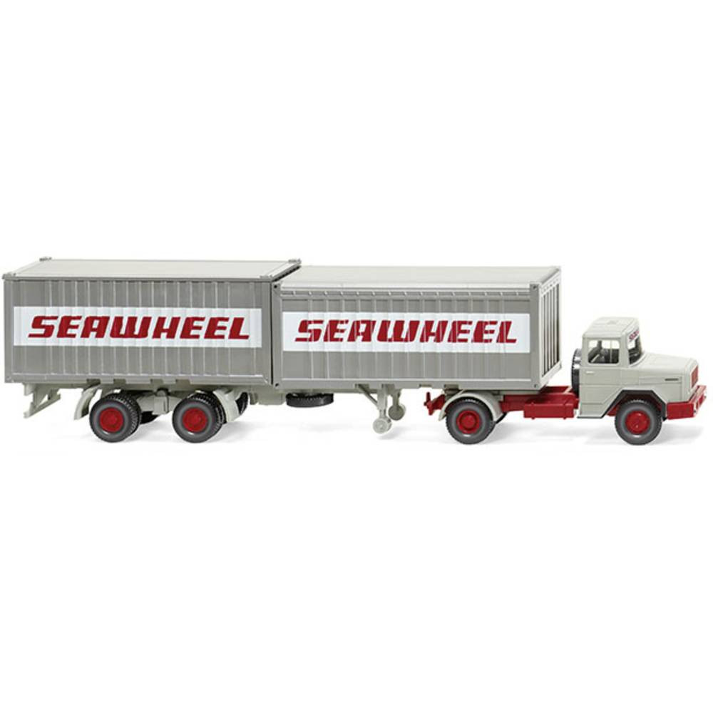 Wiking 052402 H0 Vrachtwagen Magirus Deutz Trekker-containeropleggercombinatie Seawheel