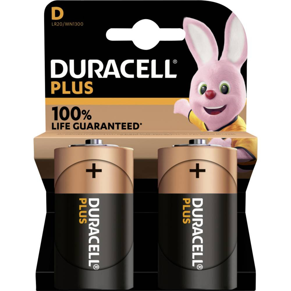 Duracell Plus-D K2 D batterij (mono) Alkaline 1.5 V 2 stuk(s)