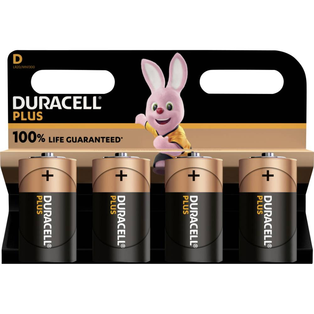 Duracell Plus-D K4 D batterij (mono) Alkaline 1.5 V 4 stuk(s)