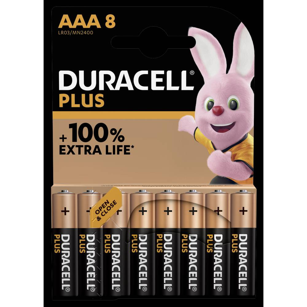 Duracell Plus-AAA K8 AAA batterij (potlood) Alkaline 1.5 V 8 stuk(s)