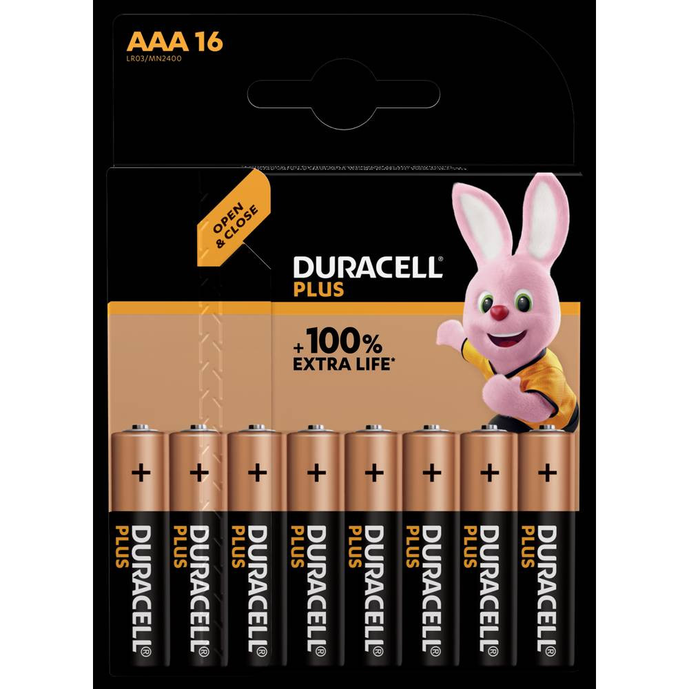Duracell Plus-AAA CP16 AAA batterij (potlood) Alkaline 1.5 V 16 stuk(s)