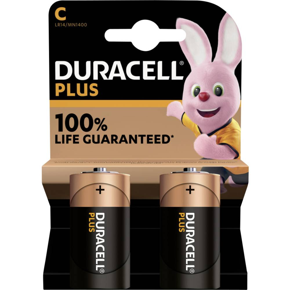 Duracell Plus-C K2 C batterij (baby) Alkaline 1.5 V 2 stuk(s)