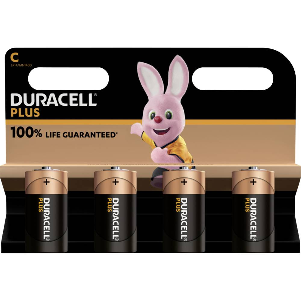 Duracell Plus-C K4 C batterij (baby) Alkaline 1.5 V 4 stuk(s)