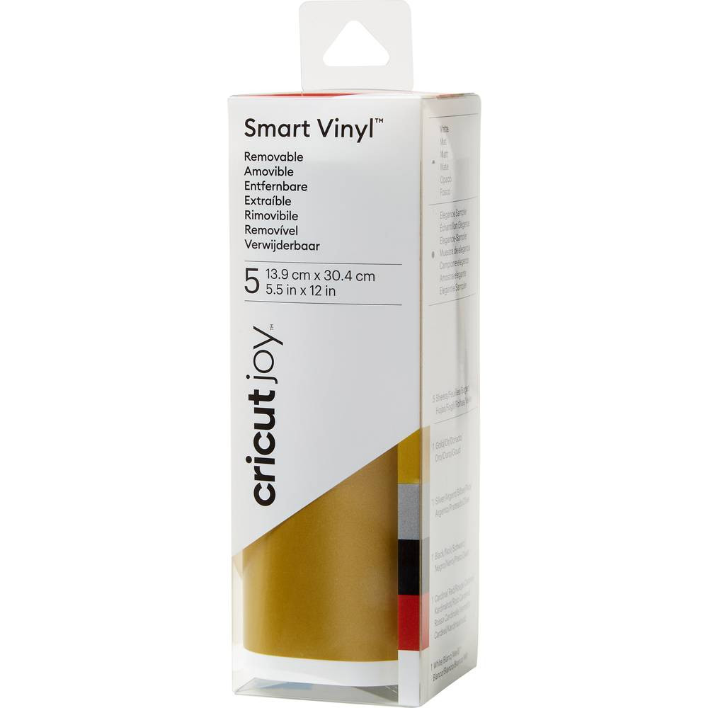 Cricut Joy Smart Vinyl Removable Folie Zilver, Goud, Zwart, Rood, Wit