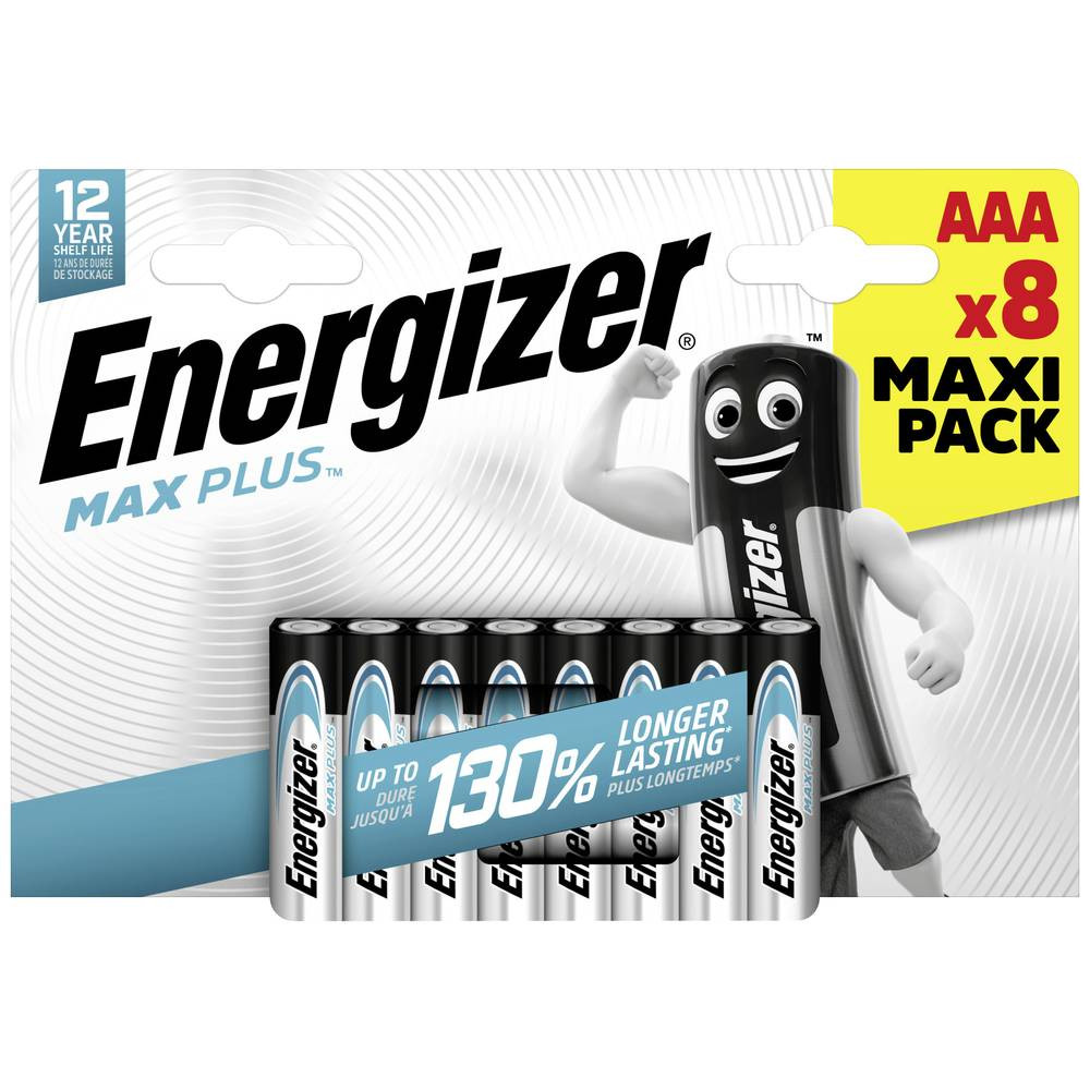 Energizer Max Plus AAA batterij (potlood) Alkaline 1.5 V 8 stuk(s)