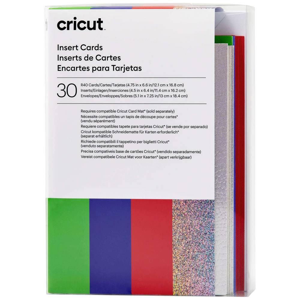 Cricut Insert Cards Rainbow R40 Kaartenset Rood, Blauw, Groen