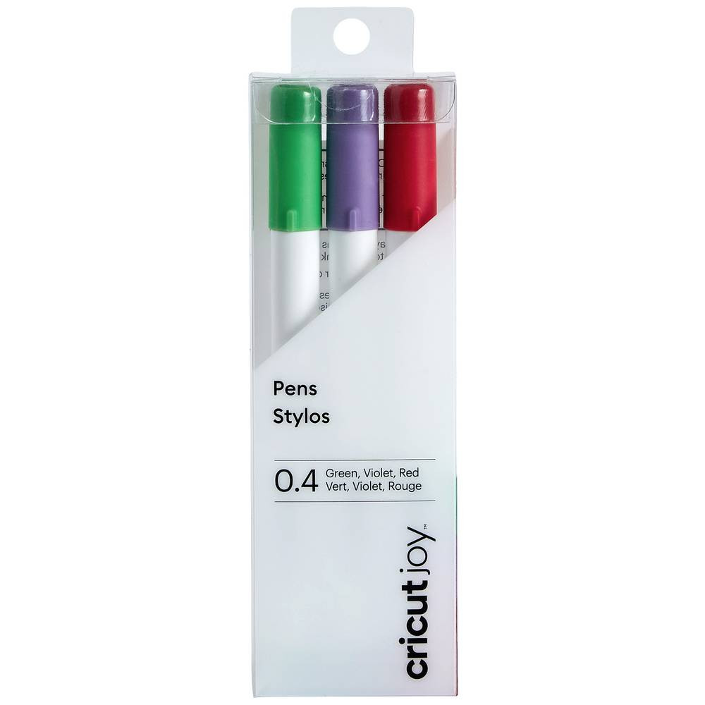 Cricut Joy™ 0,4 mm, 3er Stiftset Rood, Groen, Violet