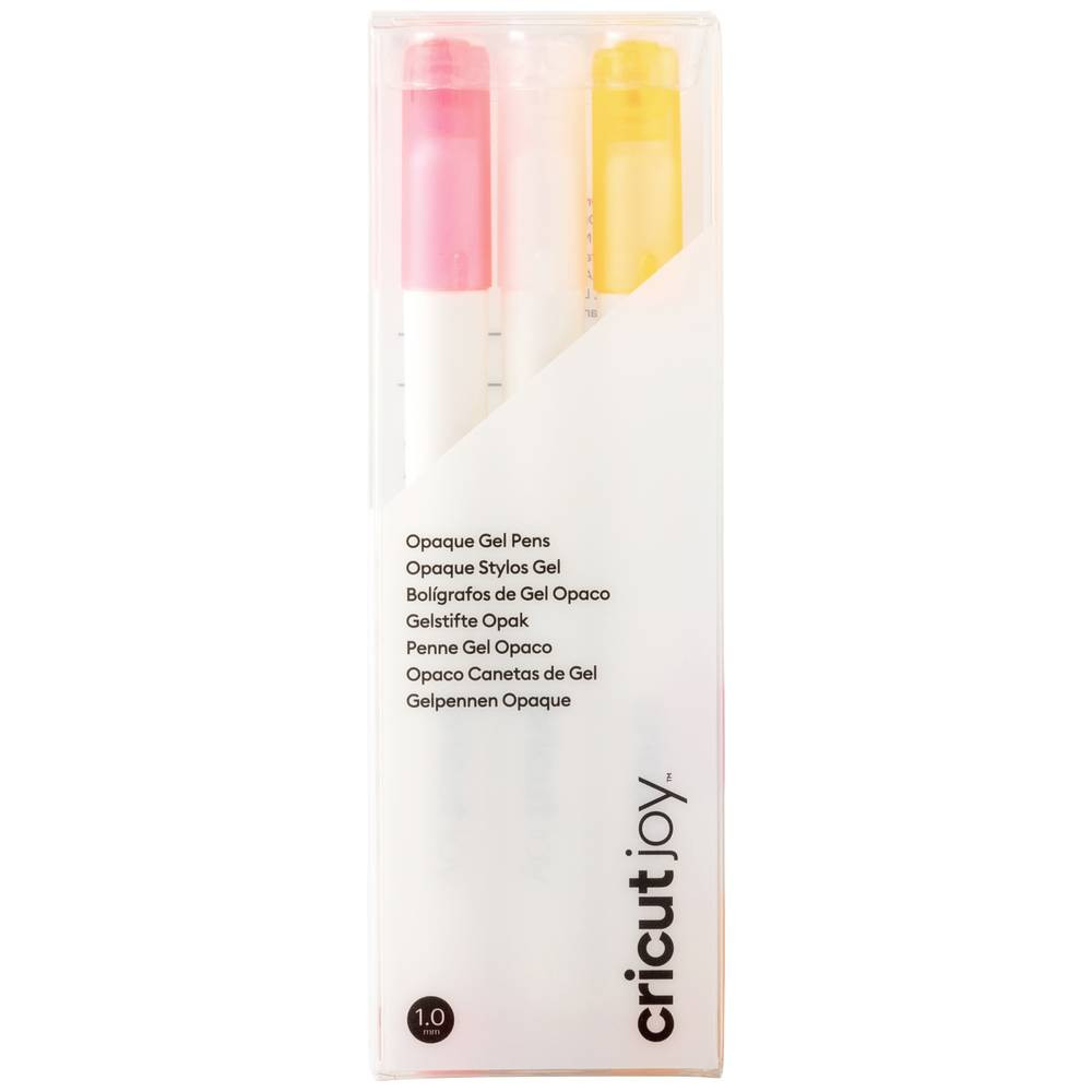 Cricut Joy™ Gel 1,0 mm, 3er Stiftset Wit, Pink, Oranje