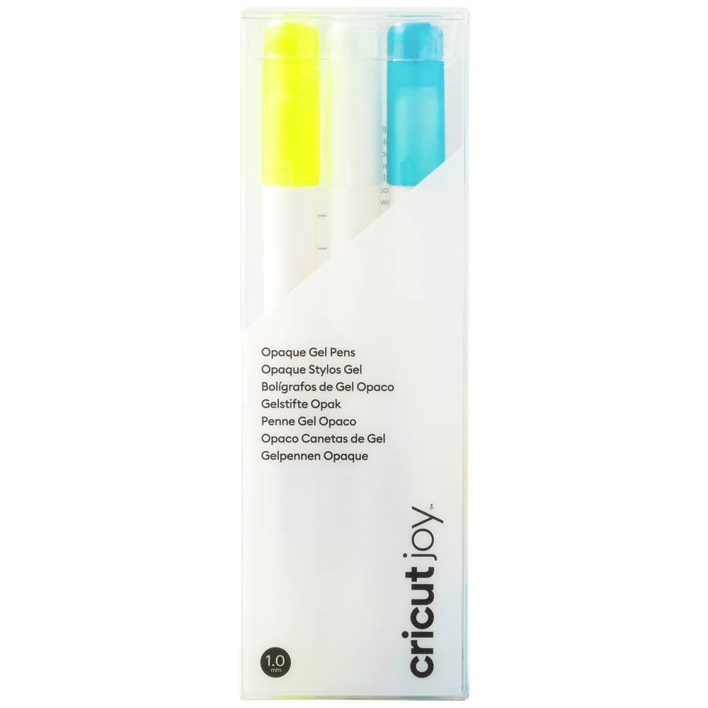 Cricut Joy™ Gel 1,0 mm, 3er Stiftset Wit, Blauw, Geel