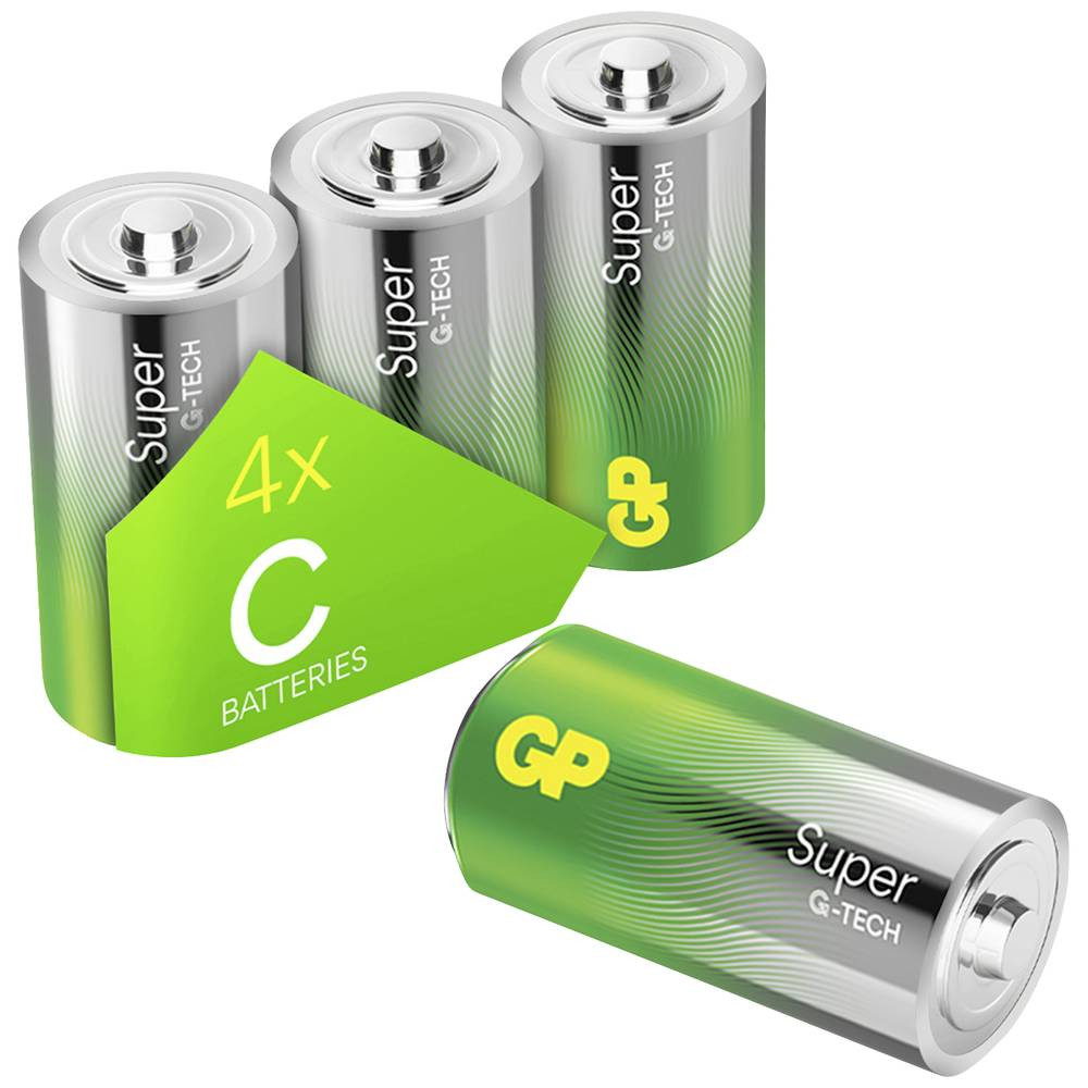 GP Batteries Super C batterij (baby) Alkaline 1.5 V 4 stuk(s)