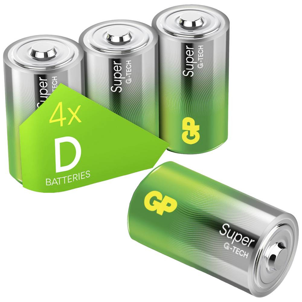 GP Batteries Super D batterij (mono) Alkaline 1.5 V 4 stuk(s)