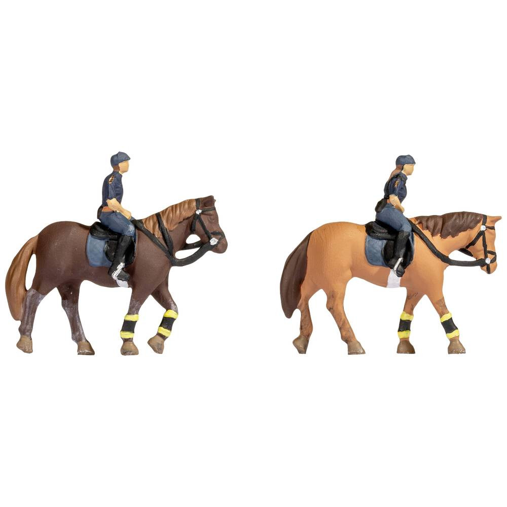 NOCH 36078 N Politie te paard figuren Geverfd, Staand