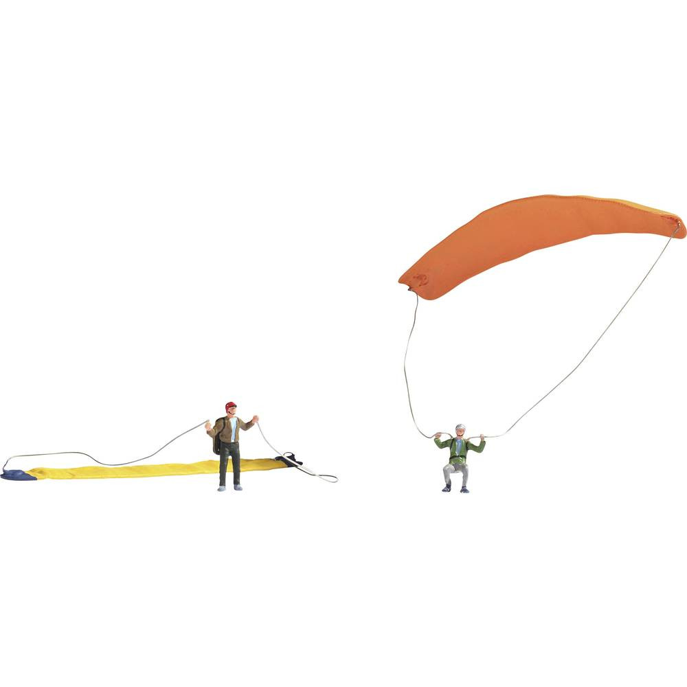 NOCH H0 figuren Paragliders Geverfd, Staand