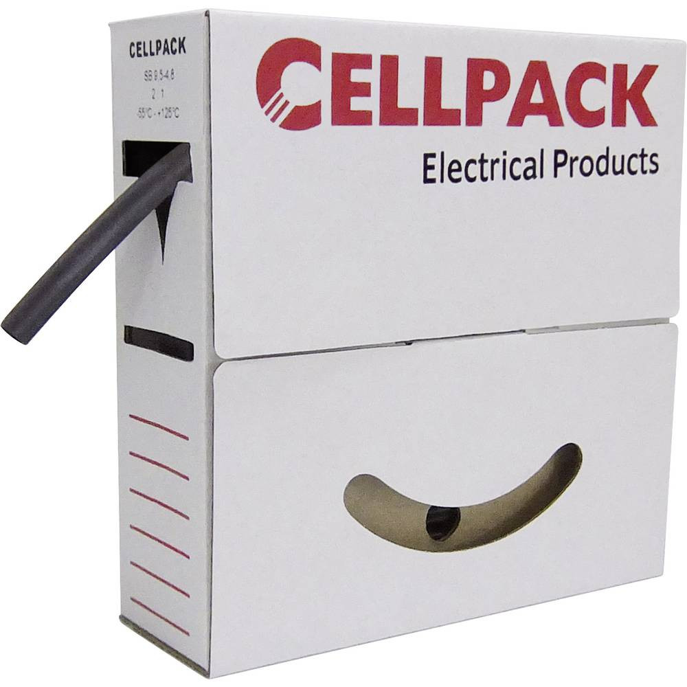 CellPack 127020 Krimpkous zonder lijm Zwart 1.20 mm 0.60 mm Krimpverhouding:2:1 15 m