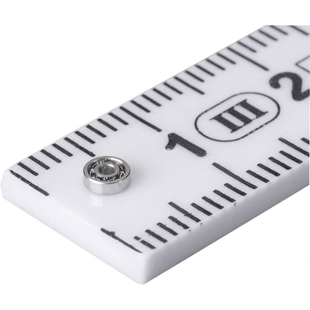 Reely Miniatuur kogellager Chroomstaal Binnendiameter: 1 mm Buitendiameter: 3 mm Toerental (max.): 150000 omw/min