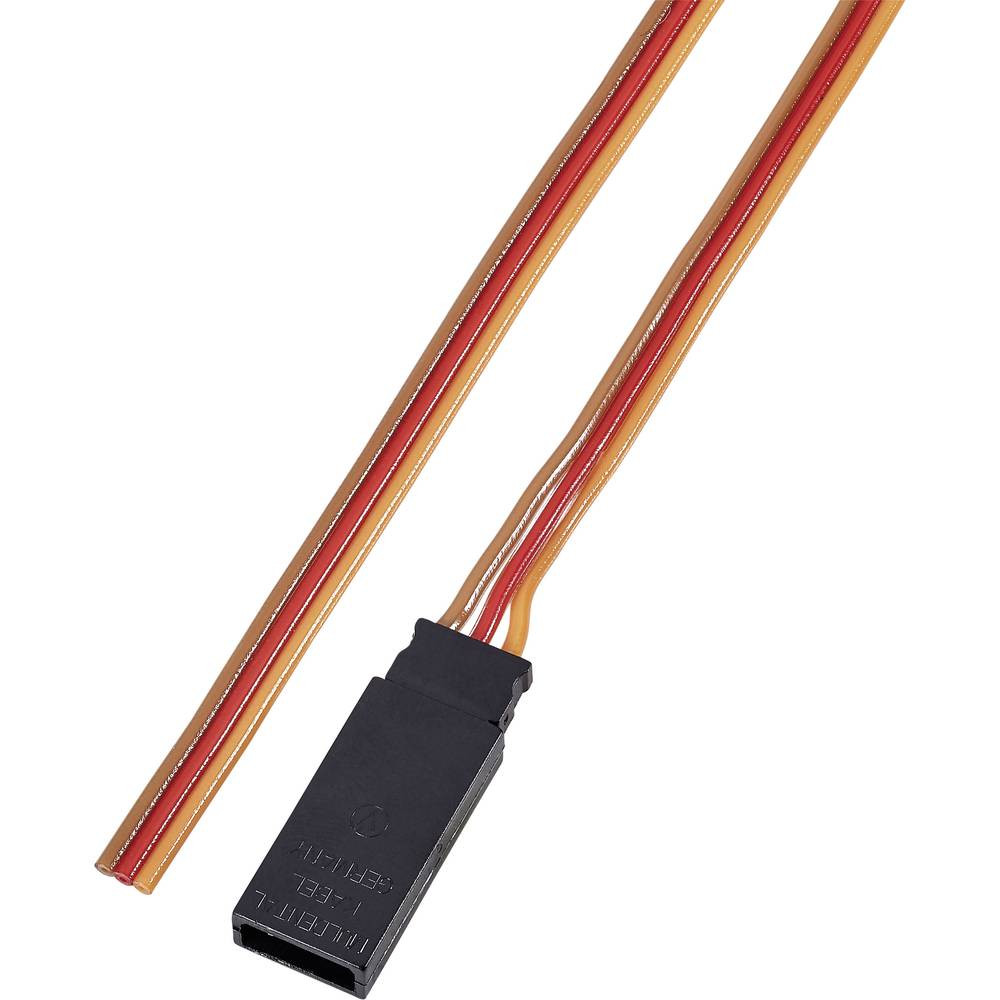 Servo Kabel [1x JR-stekker - 1x Open kabeleinde] 30.00 cm 0.14 mm² Plat Modelcraft