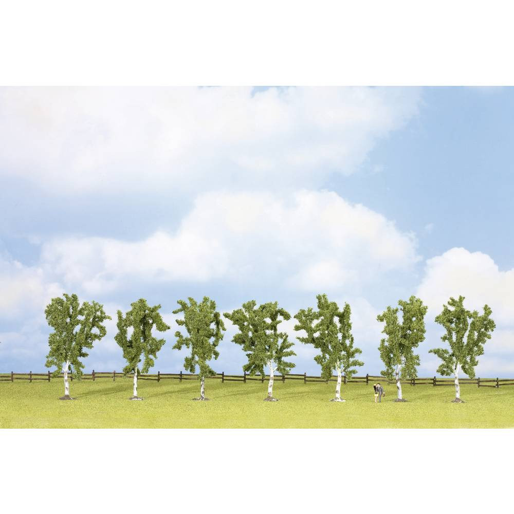 NOCH 25096 Set bomen Berk 100 tot 100 mm Groen 7 stuk(s)