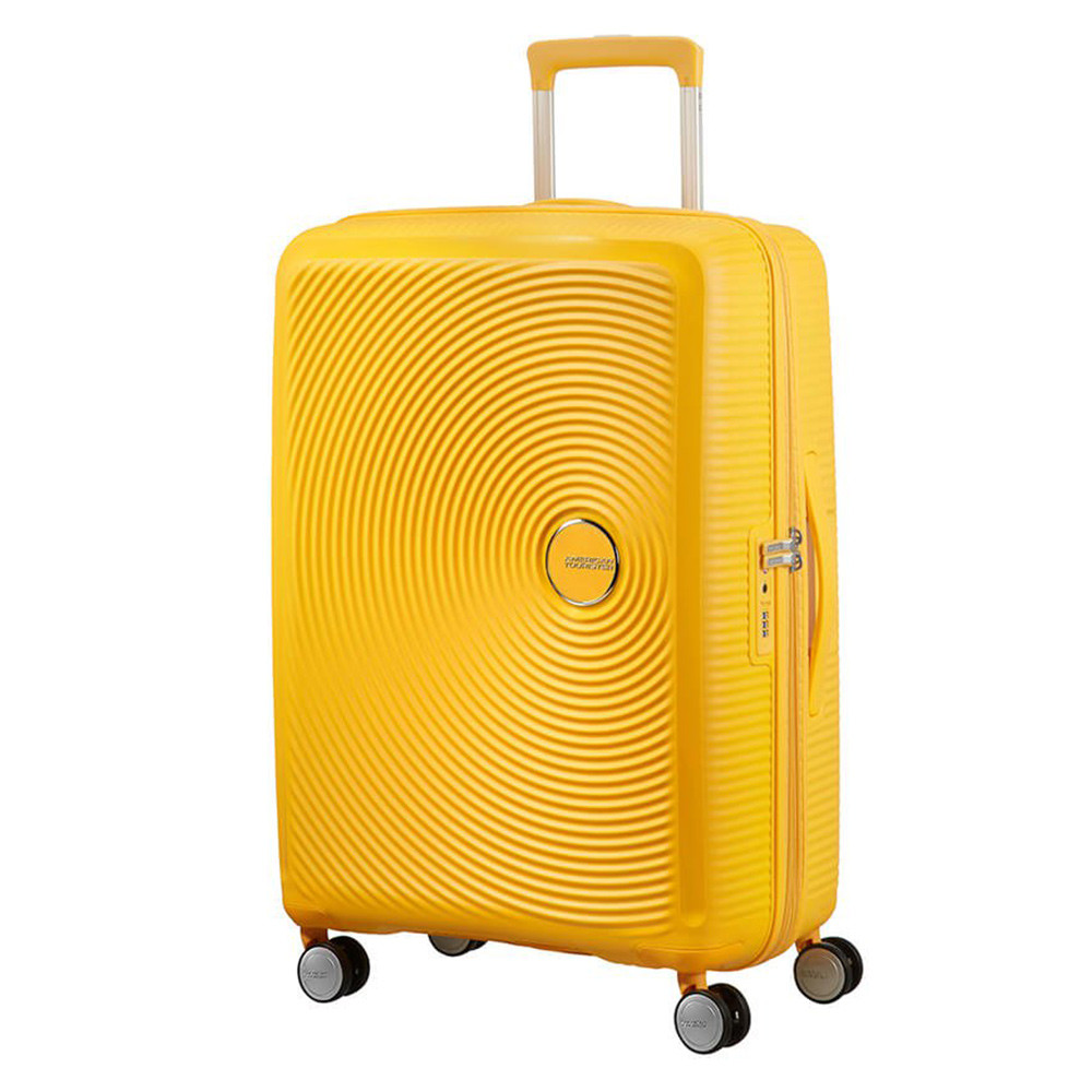 American Tourister Soundbox Spinner 67 Expandable Golden Yellow
