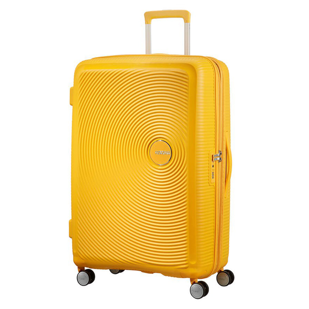 American Tourister Soundbox Spinner 77 Expandable Golden Yellow