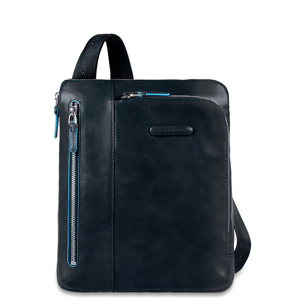 Piquadro Blue Square iPad Air/ iPad Crossbody Bag Night Blue