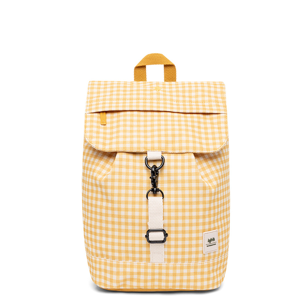 Lefrik Scout Mini Backpack Printed Vichy Mustard