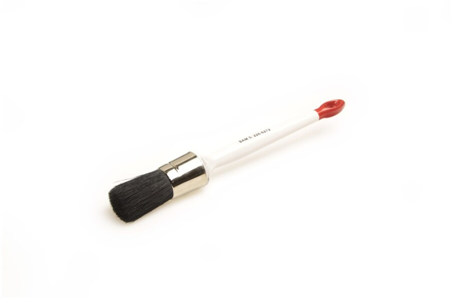 ANZA plastieke verfkwast - witte steel met rode punt - maat 18 - Ø 33 mm