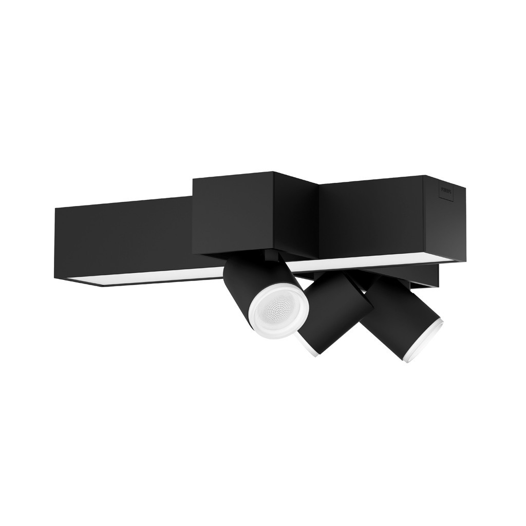 Philips Hue Centris opbouwspot White & Color 3-lichts Zwart - kruisvorm
