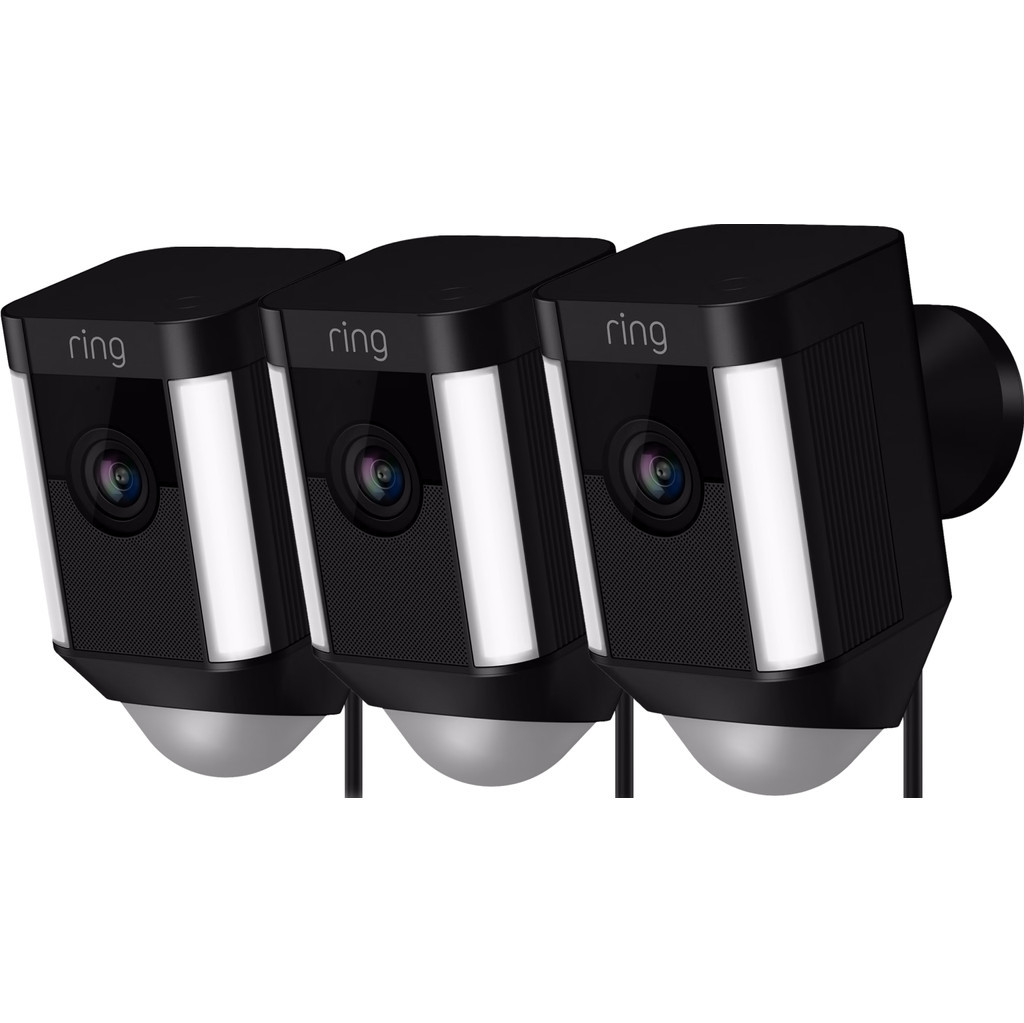 Ring Spotlight Cam Wired Zwart 3-Pack